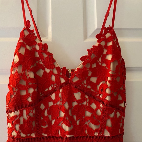 Red Lace Dress Wedding Guest - Picture 4 of 4